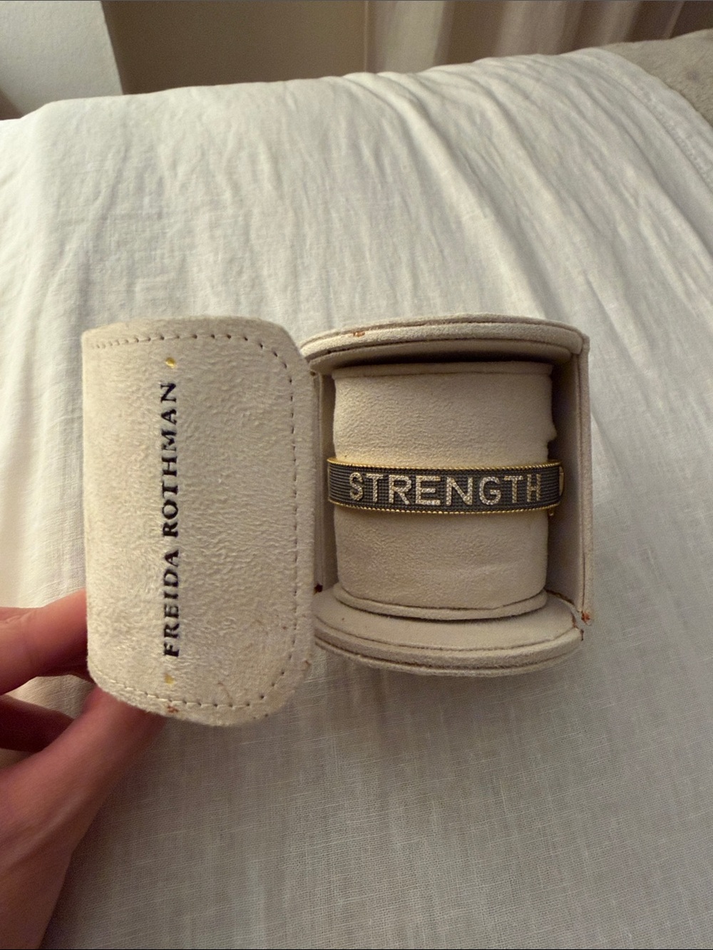 Freida Rothman Strength Bracelet - Black and Gold Accent